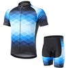 Lixada Men Cycle Jersey Breathable Short Sleeve Bike Shirt and Padded Shorts MTB Bicycle Clothing Suit