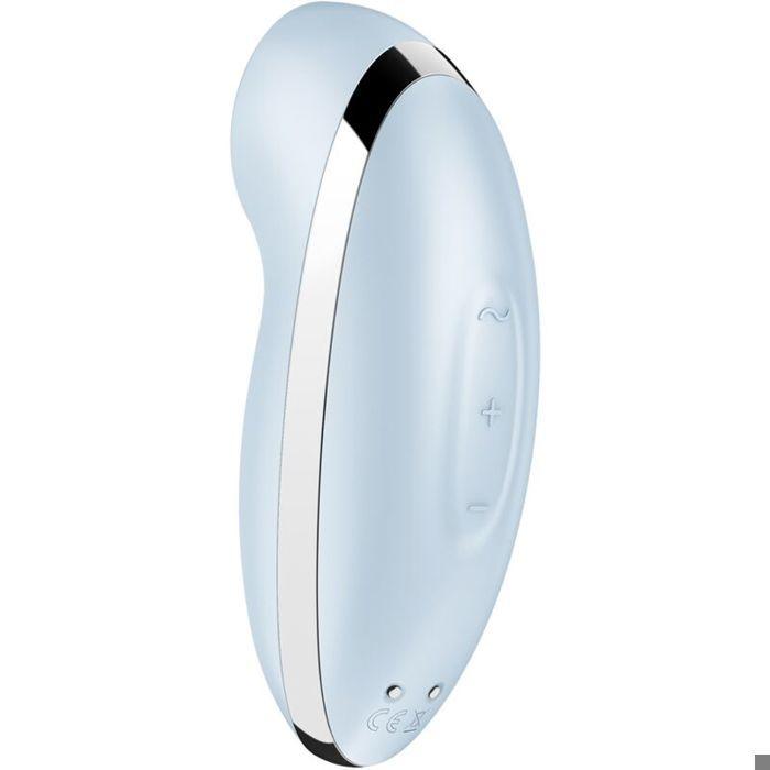 Vibrateur - SATISFYER - TAP & CLIMAX 2 - Silicone doux - 11 programmes de vibrations - Bleu