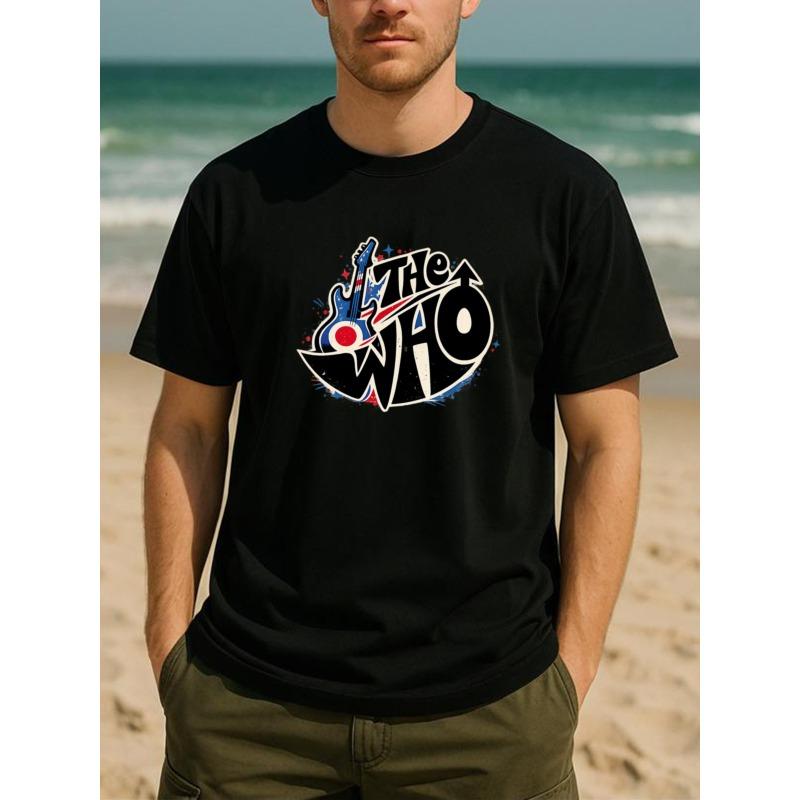 

European Size All-season Pure Cotton T-shirt for Fans, Simple and Fashionable Men s, Men s Casual Short-sleeved Round-neck Patterned Printed T-shirt 4XL чорний