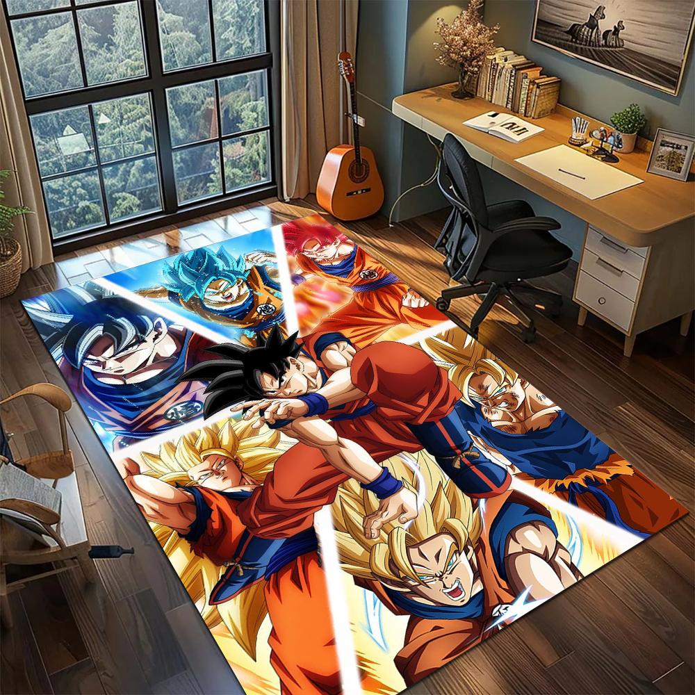Dragon Ball Printed Floor Mat Rug Carpet Non Slip Washable Large Area Rug for Gamer Room Bedroom Home Decoration -xia17