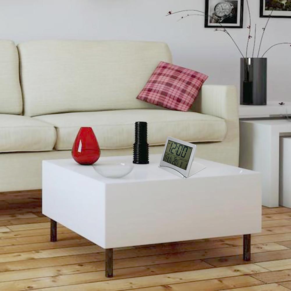 LCD Digital Alarm Clock Foldable Home Decor Time Date Temperature Timer Portable Desk Clock