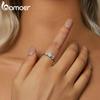 Bamoer Romantic 1CT Moissanite Ring 925 Sterlin Silver D Color Moissanite Stackable Promise Wedding Ring Party Gift