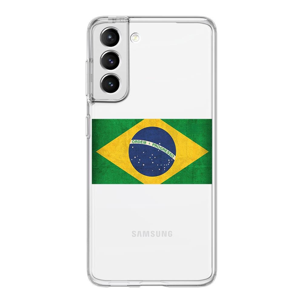 Brazil Brazilian flag Football Phone Case For Samsung Galaxy S23 S22 Ultra S20 S21 FE 5G S10 S10E S9 S8 Plus 4G Soft Clear Cover
