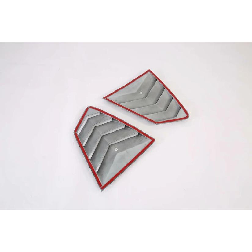 For Mazda 3 Axela Sedan BP   Carbon Fiber Style Side Door Rear View Window Spoiler Cover Trim Ert Garnish Bezel