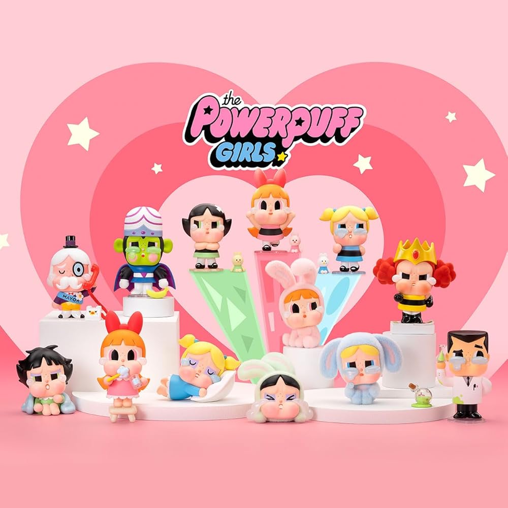 Popmart Crybaby Powerpuff Girls Series Blind Box Figure PVC Toy Collectible Character 1 Piece