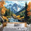 Landscape Tapestry, Scenery Art Wall Tapestries, Nature Wall Decor for Bedroom Living Room Backdrop Colorado Peak Mountain Art