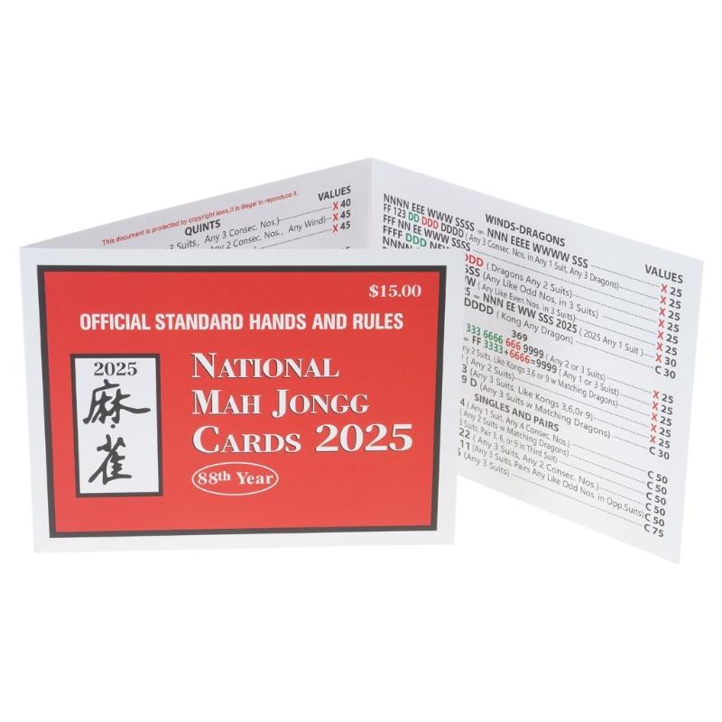 

Multipurpose Sturdy Mahjong Cards Set Featuring Foldable Scorecards Designs for Family Gatherings and Club Event 1pc красный