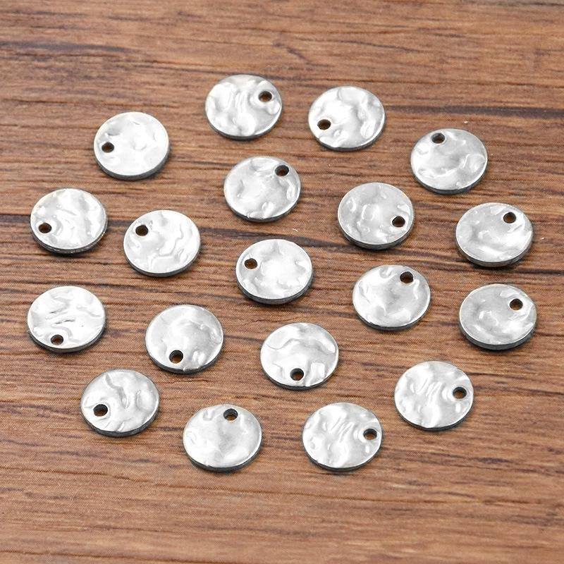 Stainless Steel Rippled Relief Beads for DIY Necklace Jewelry (6-12mm)