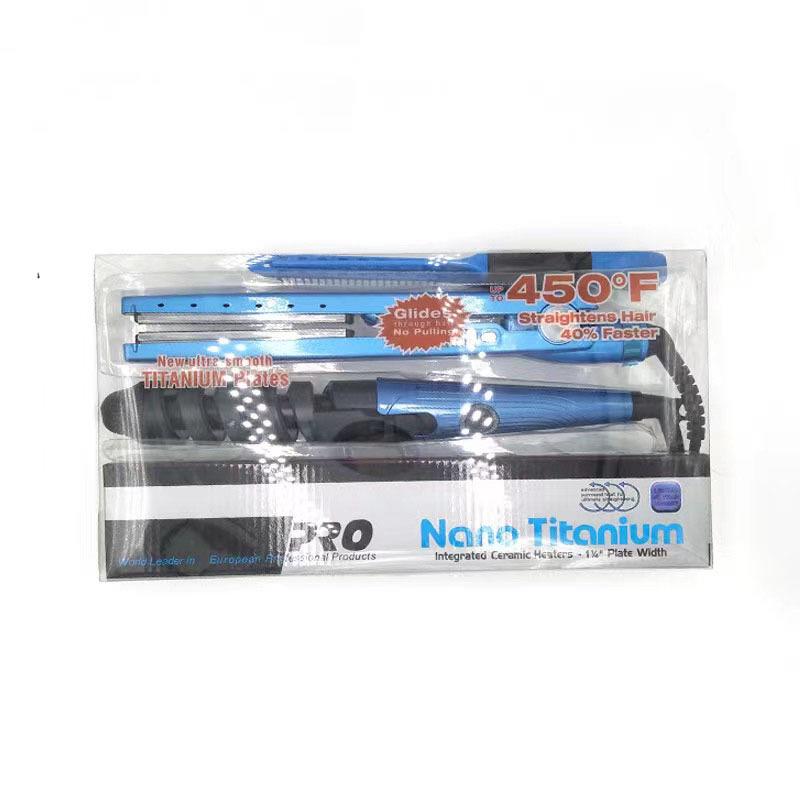 Multi-Purpose Ceramic Curling Iron & Hair Straightener Set