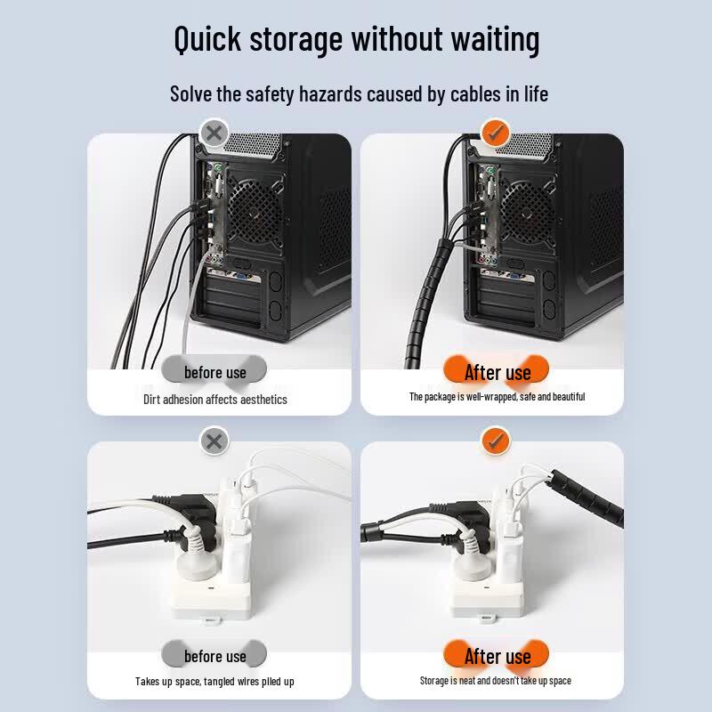 Shengwei Cable Management Organizer and Protective Sleeve