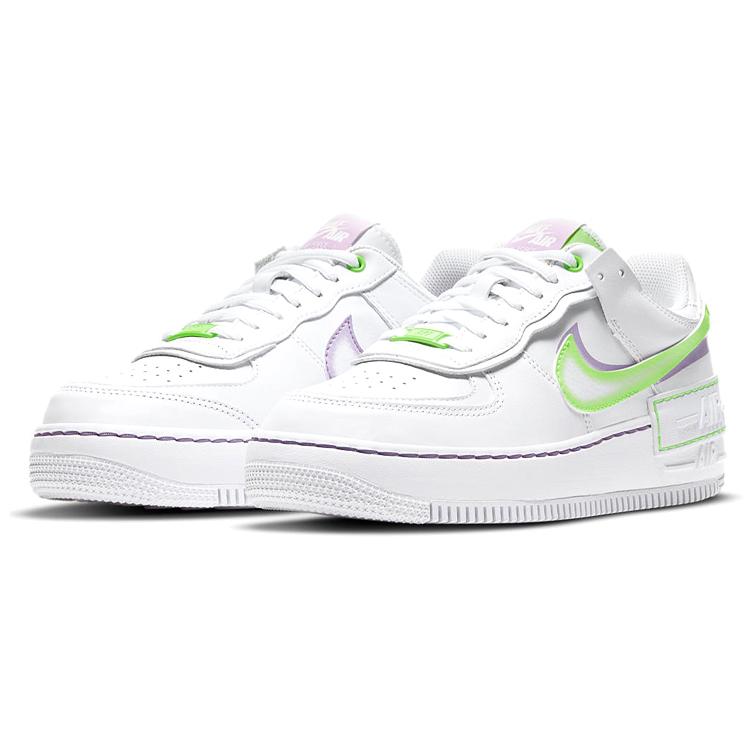 New Nike Air Force 1 Low Shadow White Electric Green Women's DD9684-100