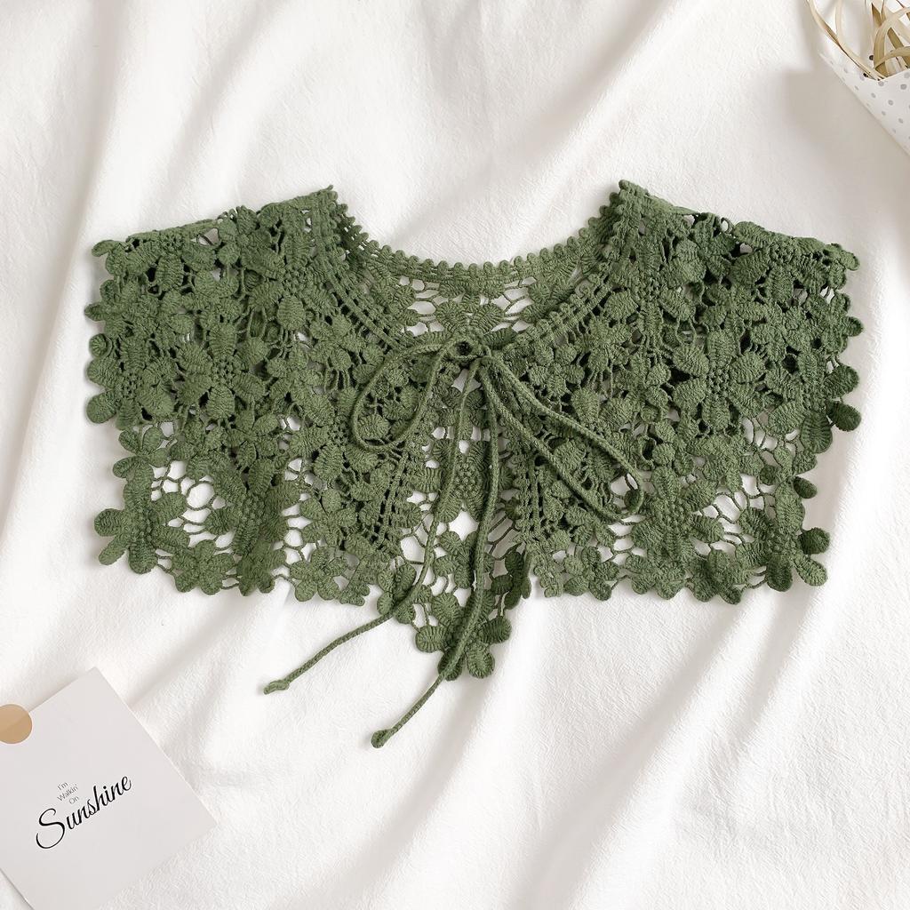 Vier Jahreszeiten Spitze Gestrickt Gehäkelt Hohl Falscher Kragen Damen Kleiner Schal Dekorativ Damen Kleidung Accessoires Abnehmbarer Kragen