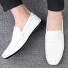 Leather men's shoes summer new driving flat casual style men's shoes trendy fashion outdoor lazy loafers men's shoes