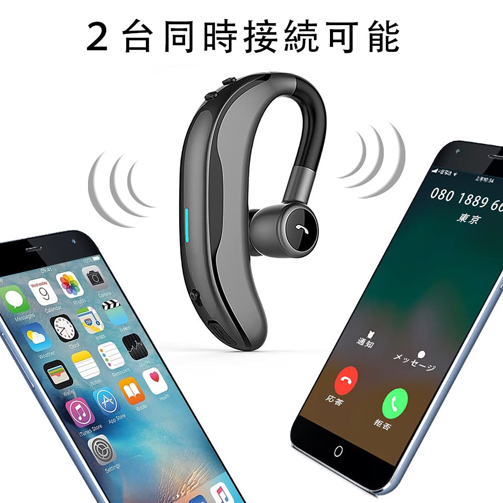 Bluetooth Single Bluetooth Sports Wireless Compatible with Black Gray Headset, Ear, 5.4 Earphone, Earbuds, iPhone/Android/iPad, &