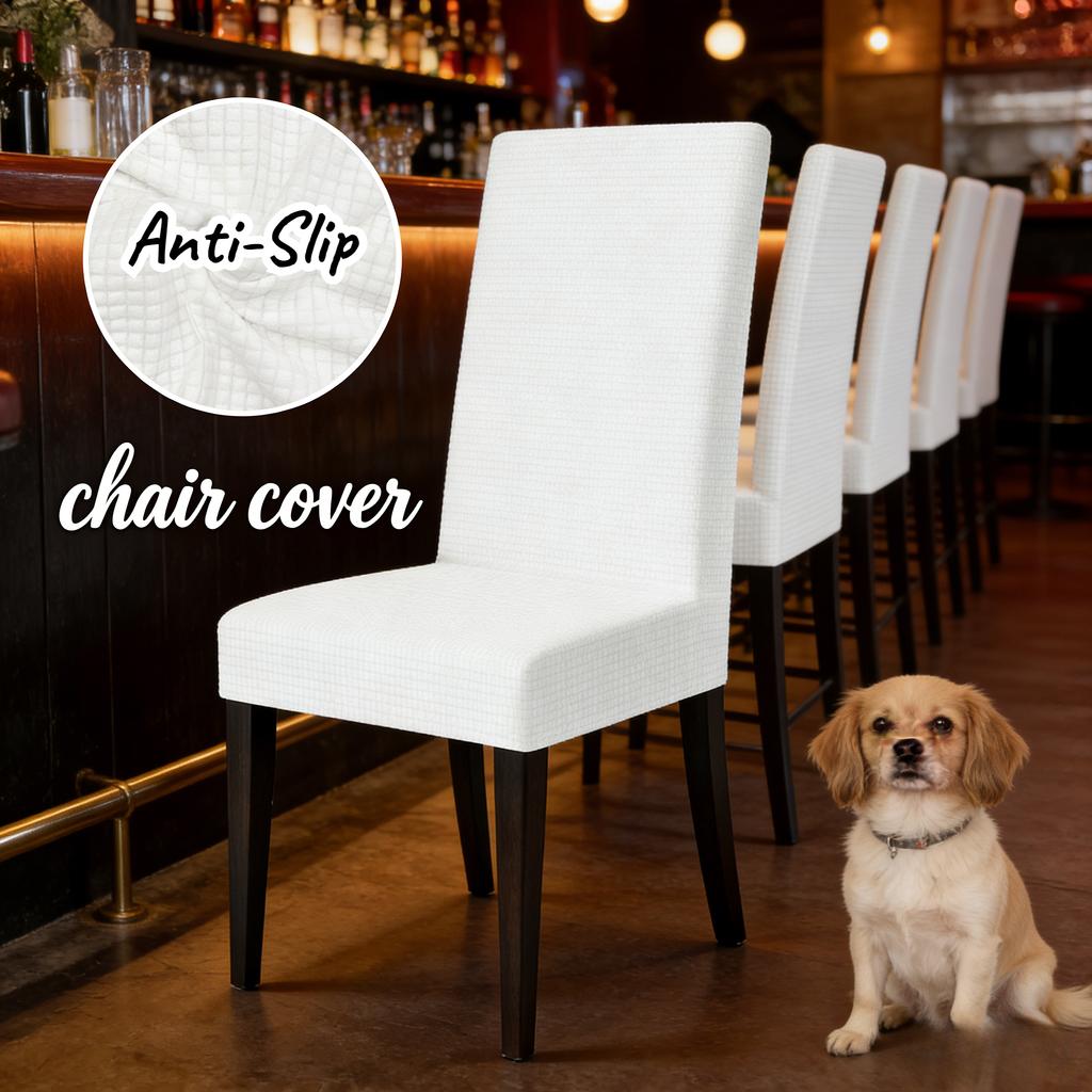 1PC Oversized Stretch High Back Dining Chair Covers Fashion Removable Spandex Protector Kitchen Thickened Soft Chair Cover