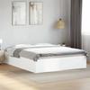 VidaXL Bed Frames White 150x200 Cm Engineered Wood, Bedroom Furniture, Bed Base, Panel Bed, Bed, Bed 3281007