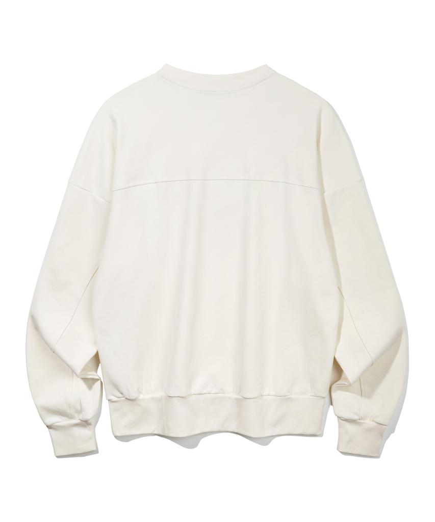 BAKKEN Comfort Logo Semi-Crop Sweatshirt Bk8908_Cream