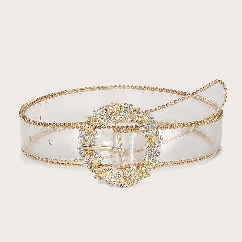 Elegant Rhinestone Waist Belt For Women With Round Buckle Perfect For Dresses And Coats