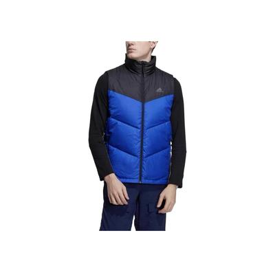 Gilet Comodo a Blocchi di Colore Caldo con Collo Alto Gilet Uomo Nero Blu H20781