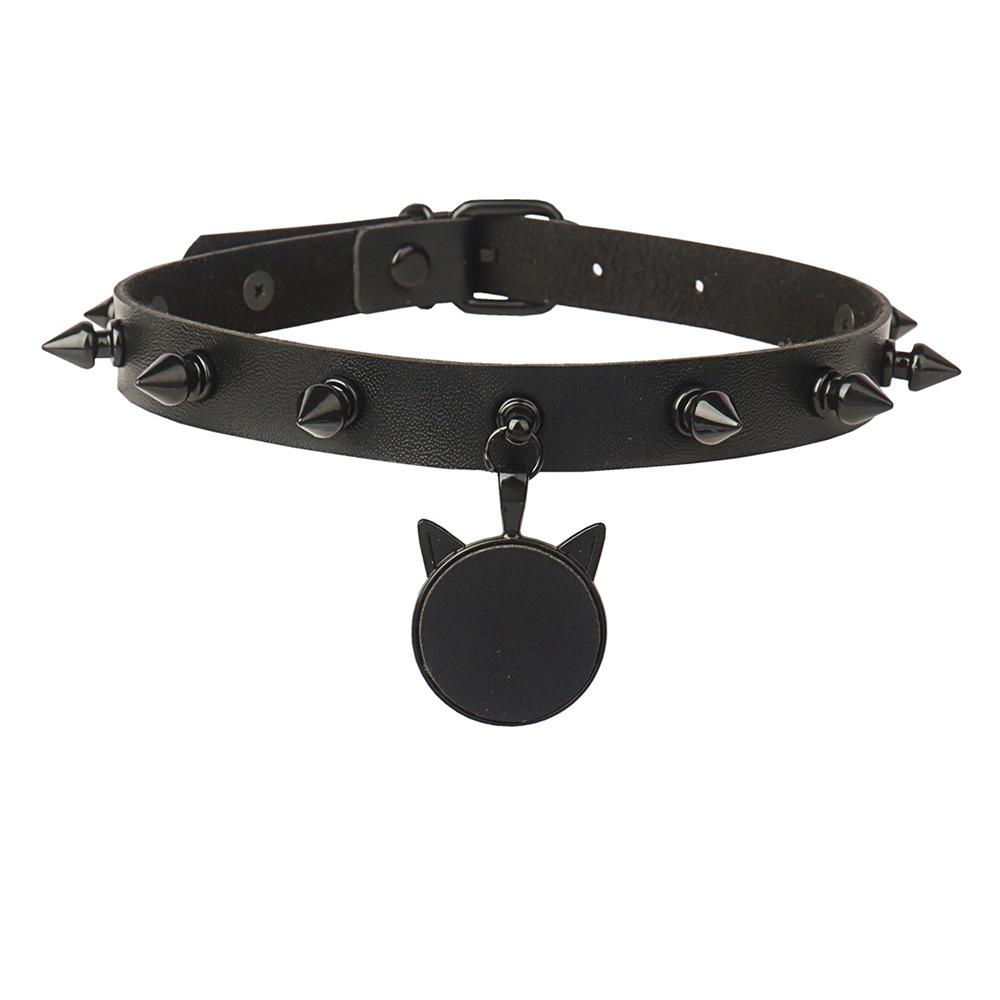 

Punk Black Metal Tassel Choker Necklace Sexy Spiked Neck Strap Clavicle Collar Men Necklaces Hollween Women Y2K Jeweley Cosplay