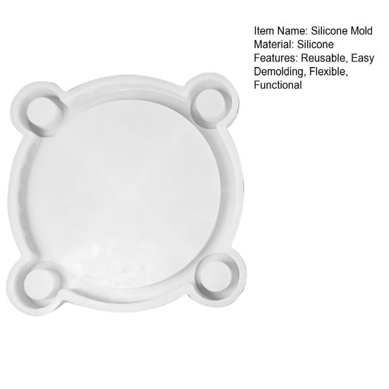 Candle Holder Mold 4 Holes Round Silicone Mold Candle Holder Resin Casting Mold for DIY Taper Candle Holder Concrete Craft