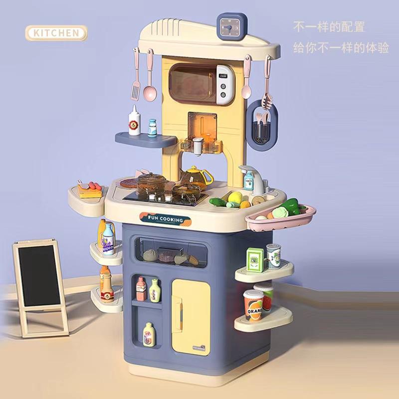 Children'S 88Cm Simulated Sound And Light Water Outlet Spray Kitchen Cooking Utensils Table Set Playing House Cooking Toys