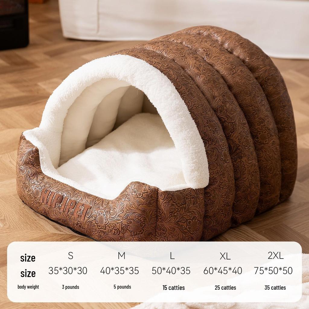 Fully Enclosed Waterproof Pet Nest for Dogs & Cats - Autumn/Winter
