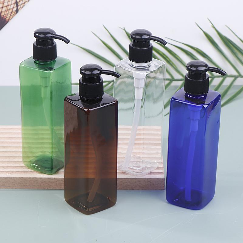 250Ml Square Hand Pump Soap Liquid Dispenser Shampoo Conditioner Bodysoap Gel Pump Bottle Bathroom Empty Lotion Container