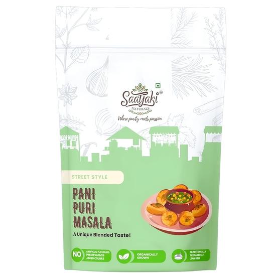 Saatyaki Naturals Масала для Пани Пури - 50 г | Чистая аутентичная индийская смесь специй для кисло-острого микса Голгаппа Пани | Вкус уличной еды | Без консервантов 50GM