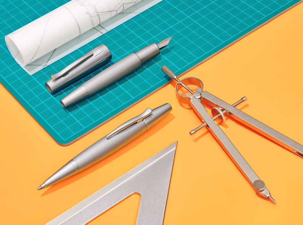 Emotion Fountain F Fine Pure Officially Imported FABER-CASTELL Pen, Nib, Silver, FC148671, Dual-Use,