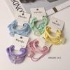 2025 Spring/Summer Crystal Candy Color Floral Spiral Hair Ties - Elegant, Sweet Telephone Cord Hair Accessories for Women