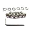 6 PCS Stainless Derby Cover Screw Bolt & Washers For Harley Dyna Wide Glide FXDWG Night Train Ultra Limited 1/4"-20