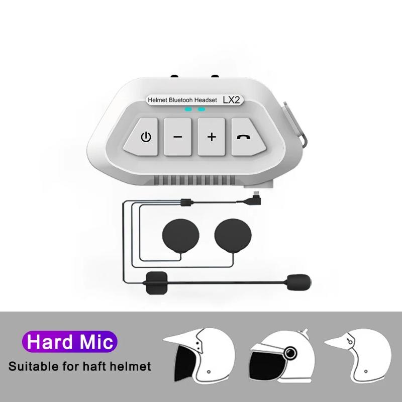 1200mAh Motorcycle Helmet Wireless Headset BT 5.0 Bluetooth Helmet Headset Voice Assistant Moto Earphone Motorbike Headphone