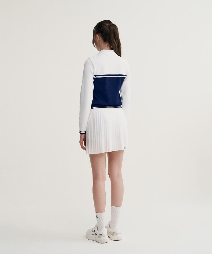 Sergio Tacchini W Goat Damarind Better Knit Zip-Up Cardigan (Navy)