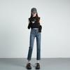 2023 High-Waist Elastic Straight-Leg Jeans for Women—Slimming, Nine-Tenth Length for Petite Figures