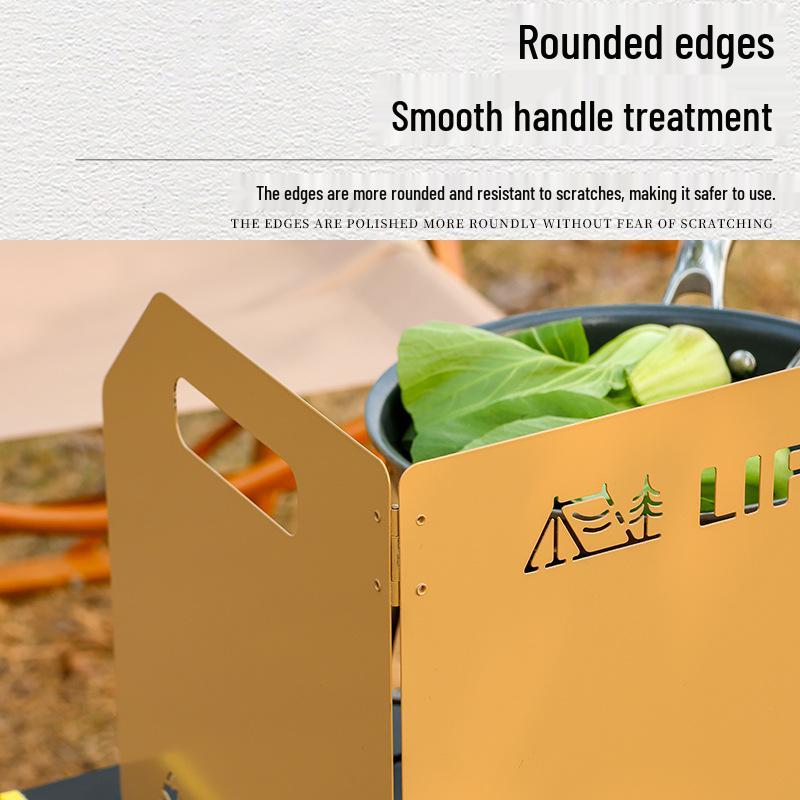Outdoor Folding Windbreak for Camping and Picnic Stoves