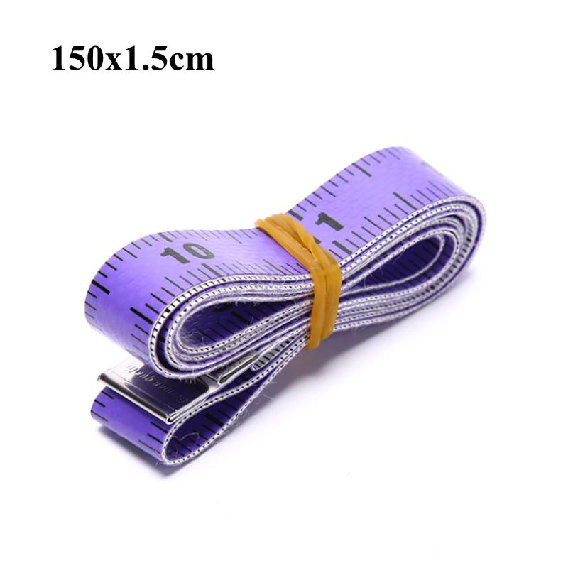 1PC 60in 150cm Body Measuring Ruler Sewing Tailor Tape Measure Mini Soft Flat Ruler Centimeter Meter Sewing Measuring Tape
