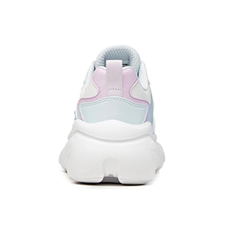 Anta Cat Paw Casual Cushioning Slip Resistant Abrasion Resistant Coverage Low Top Chunky Sneakers Women's White Blue 922048894-2