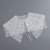 Removable Lace Doll Fake Collar Women Tie Ladies White Shawl Wrap Detachable Embroidered Lapel False Collar Clothes Accessory