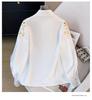 Authentic New Chinese Style Stand Collar Embroidered Shirt with Frog Buttons & Horse Face Skirt - Long Sleeve National Style Top
