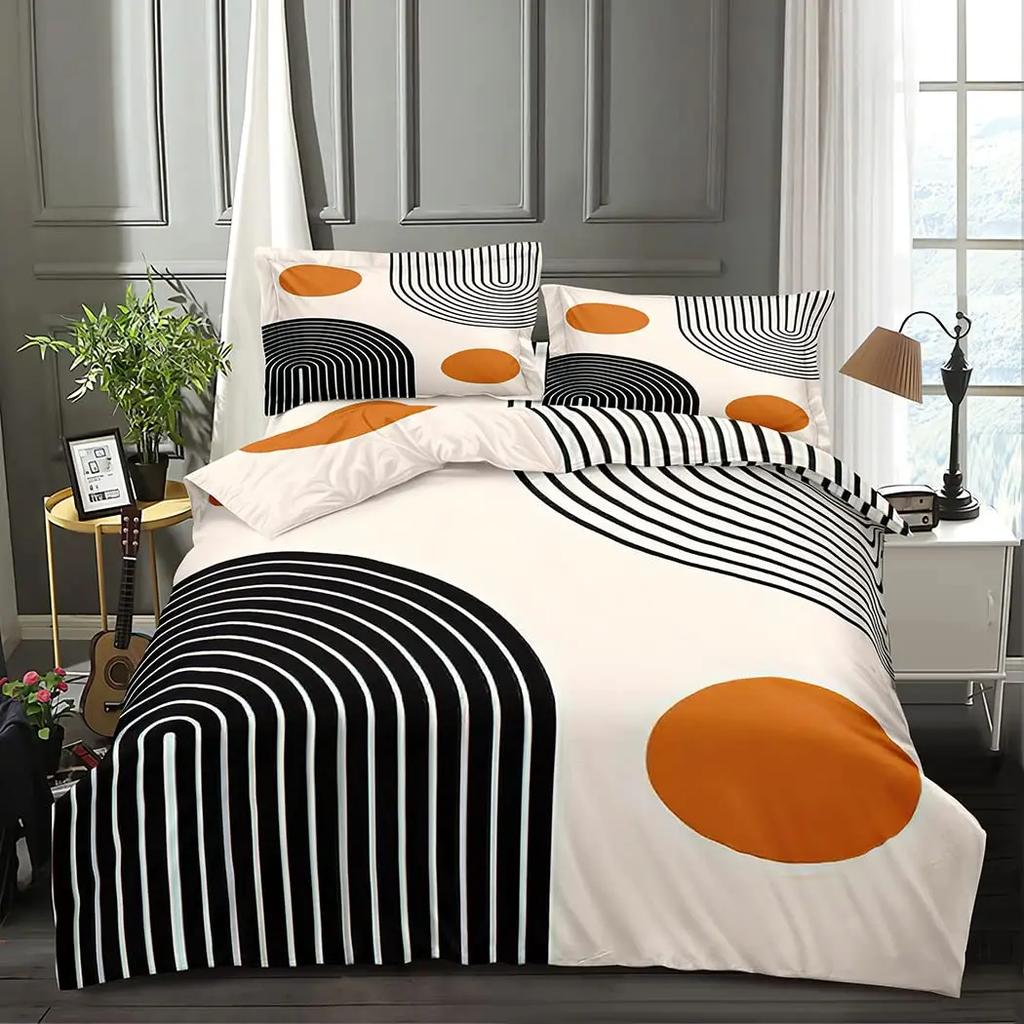 Mid Century Bohemian Abstract Duvet Cover Set Geometric Luxury Bedding Sets Tropical Palm Tree Plant Comforter Cover Set 2/3pcs