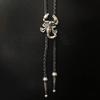Metal Scorpion Animal Pendant Bolo Tie Western Cowboy Outfit Vintage Leather Cord Rodeos Necktie Necklace for Men Women