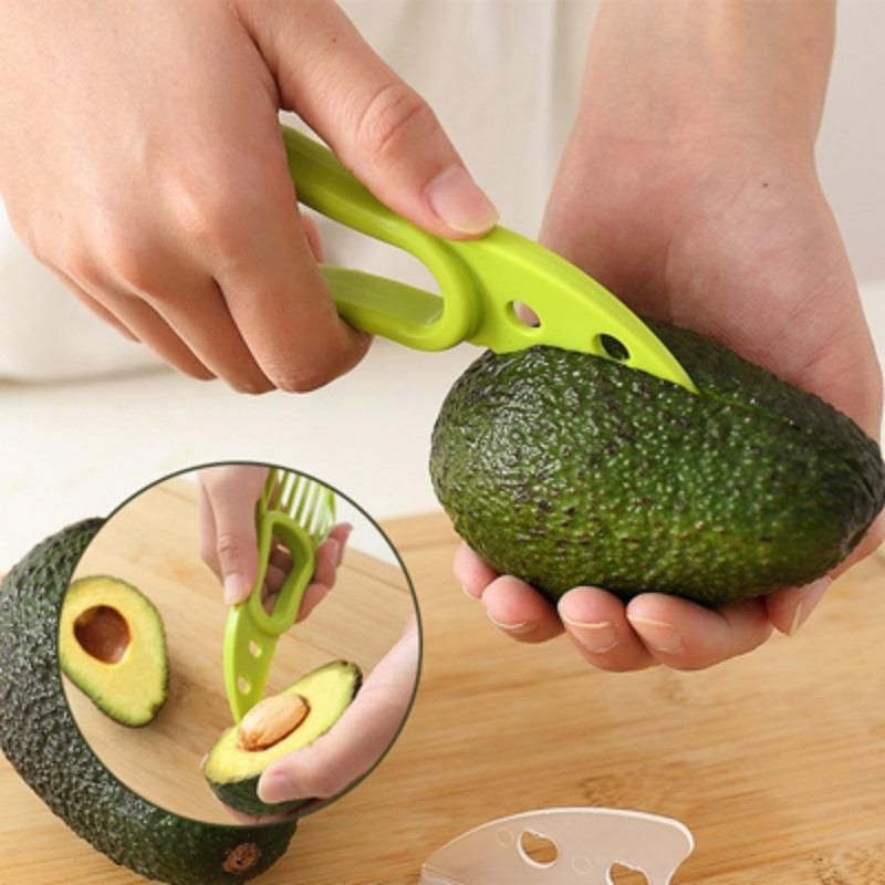 3-in-1 Avocado Slicer Shea Corer Butter Peeler Fruit Cutter Pulp Separator Plastic Knife Kitchen Vegetable Tools