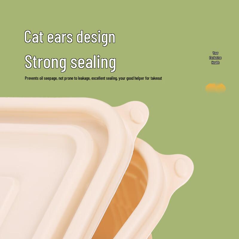 850ml Biodegradable Corn Starch Rectangular Meal Boxes