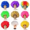 Fußballfans Perücken Clown Requisiten Afro Lockige Perücken Kostüm Party Lustige Perücke Synthetische Perücken Cosplay Haare