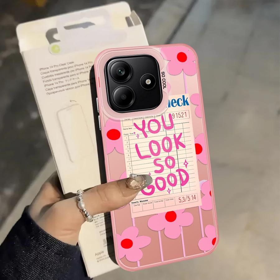 Back Phone Cover Case for Xiaomi Poco F4 X5 X3 NFC F3 GT C51 C50 X3 Pro Creative Text You Look So Good