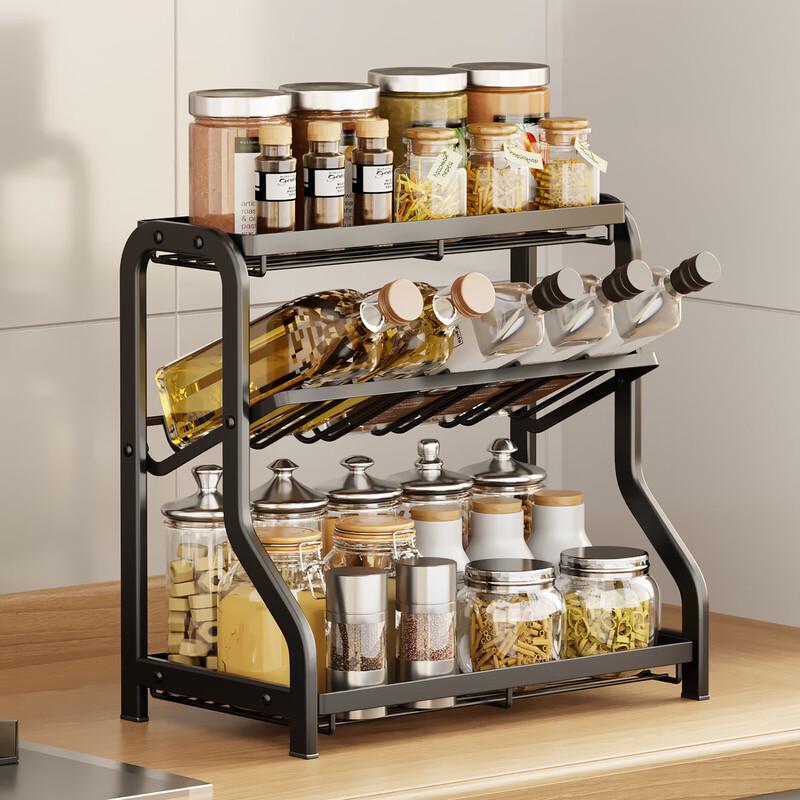 Kitchen Countertop 3-Tier Seasoning Rack