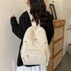 Solid Color Simple and Lightweight Schoolbag Female College Student Backpack Portable Travel Anti-splashing Leisure Travel Backpack