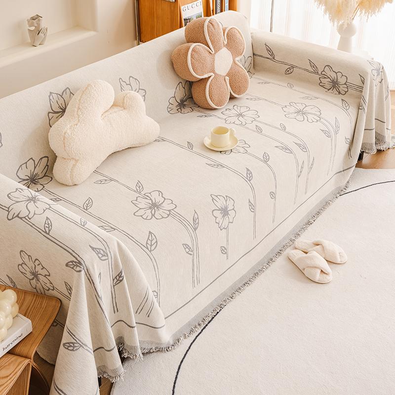 Four Seasons Universal Sofa Cushion Chenille Universal Sofa Cover Towel Full Covered Cover Anti-Scratching Cushion