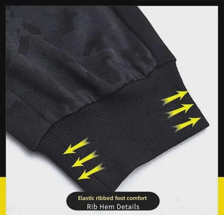 Men's Winter Camouflage Fleece-Lined Work Pants - Wear & Dirt Resistant, Deep Crotch, Cuffed, Large Size